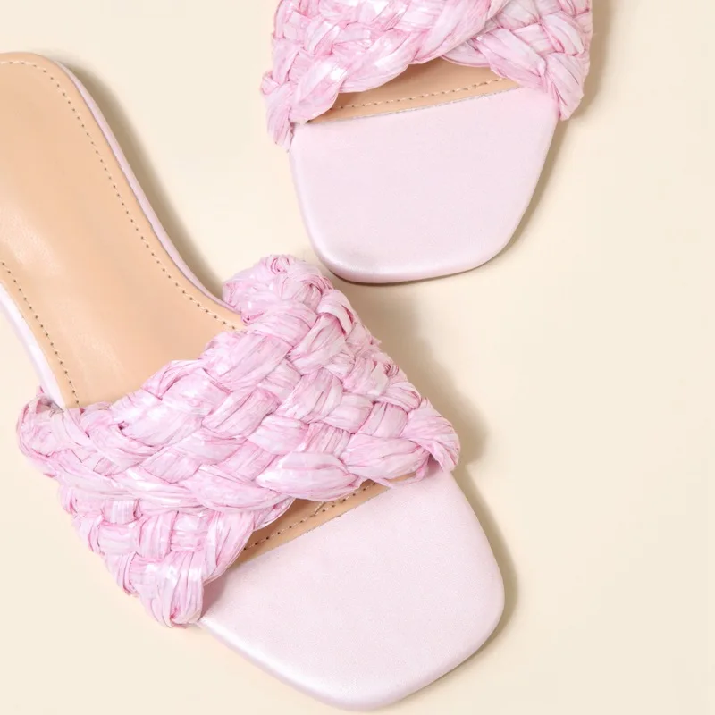 

HOKSZVY 2021 Summer Fashion New Sandals Pedal Sandals and Slippers Candy Color Flat Female Ladies Shoes and Sandals CGB