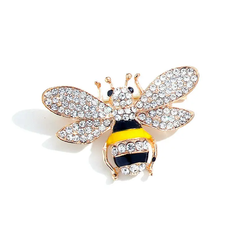 Модная брошь с 3D Пчелкой ювелирные изделия простая Женская одежда украшение для