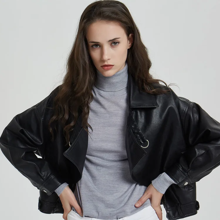 Для женщин короткий-бойфренды больших размеров мотоциклетная куртка из