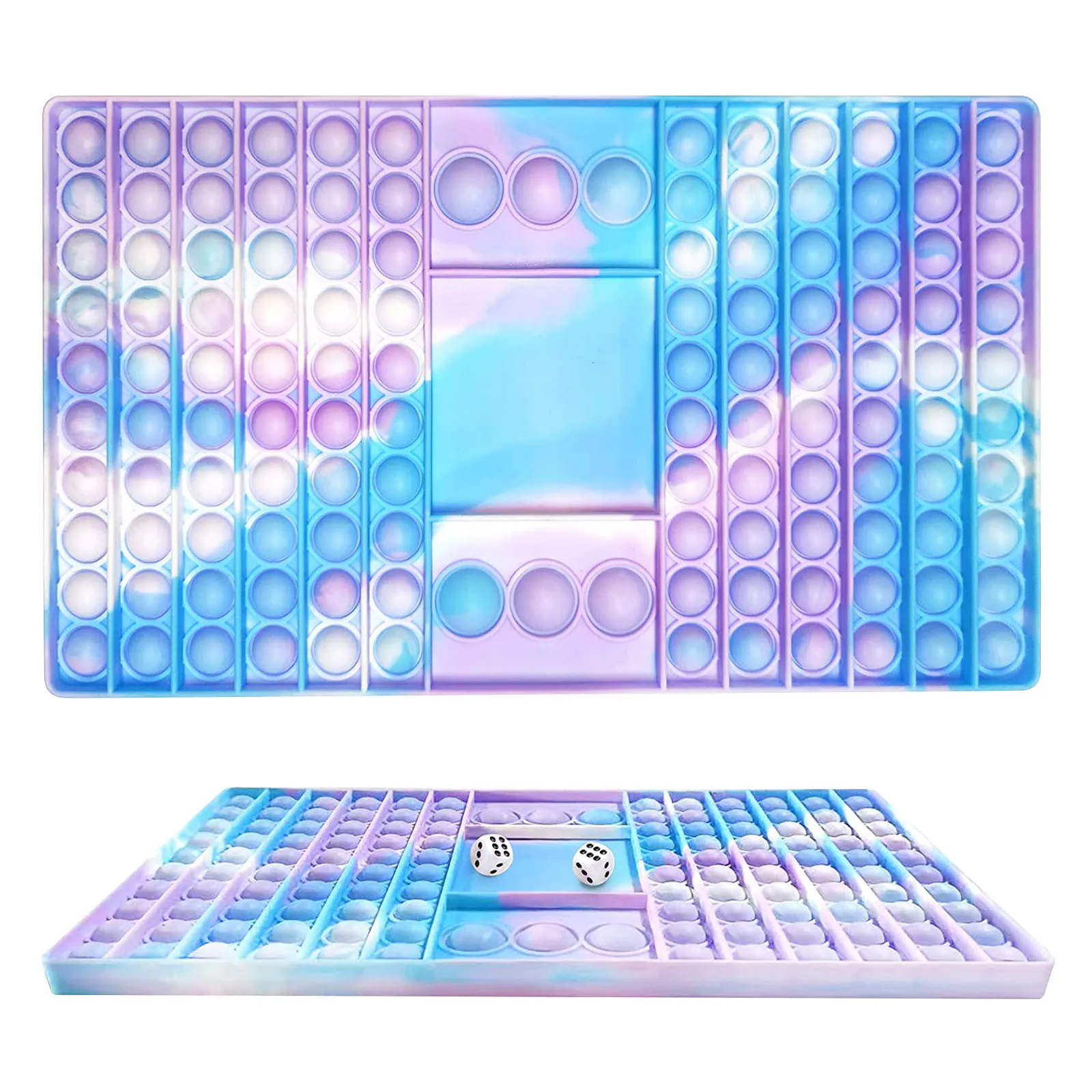 

Силиконовый пузырьковый гаджет, игрушки для снятия стресса с двумя играми, Настольная шахматная доска, игрушка с пузырьками