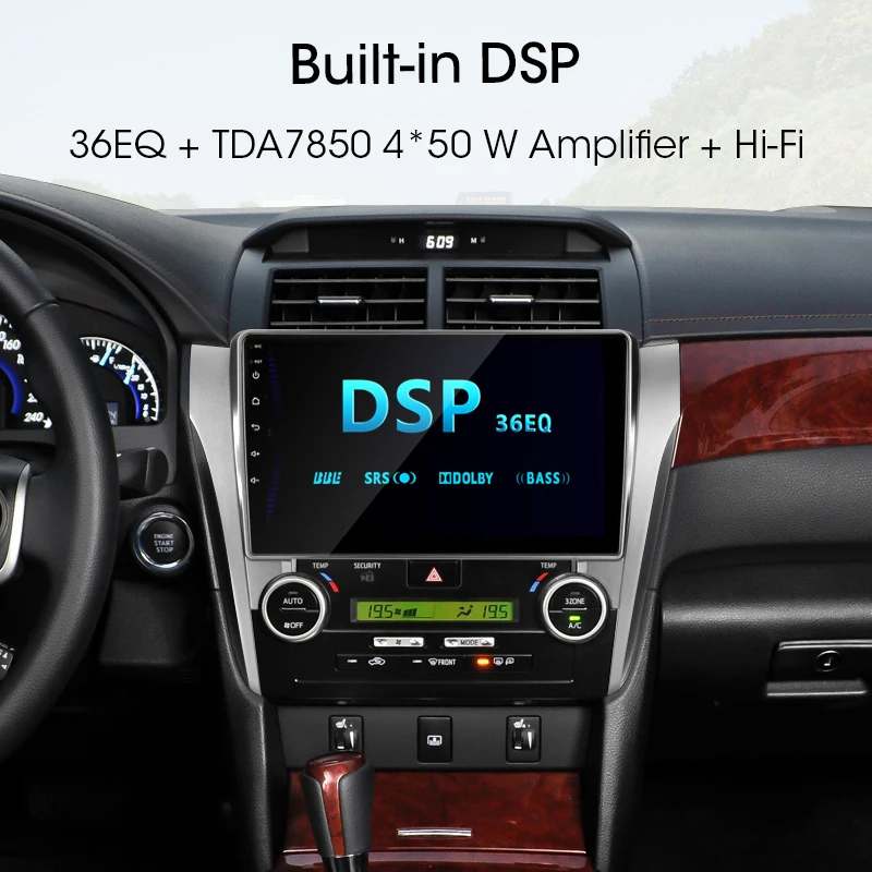 Для Toyota Camry 8 50 55 2012- Android 8,1 2 Din автомагнитола 2G+ 32G coche плееры навигация gps головное устройство RDS тюнер 2din