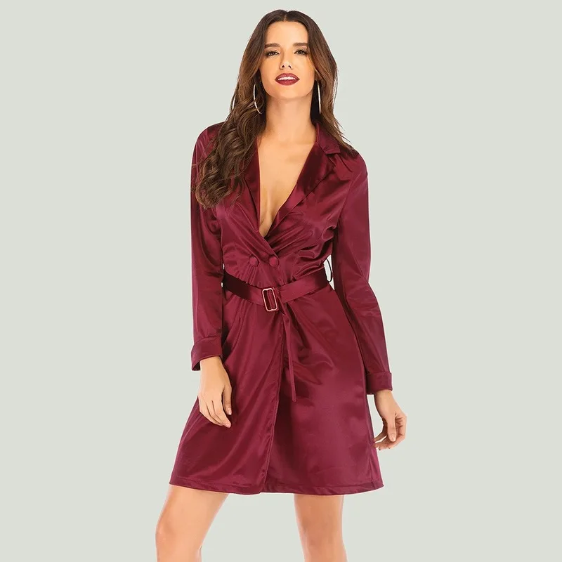 Осеннее и зимнее Новое модное женское платье в европейском американском стиле