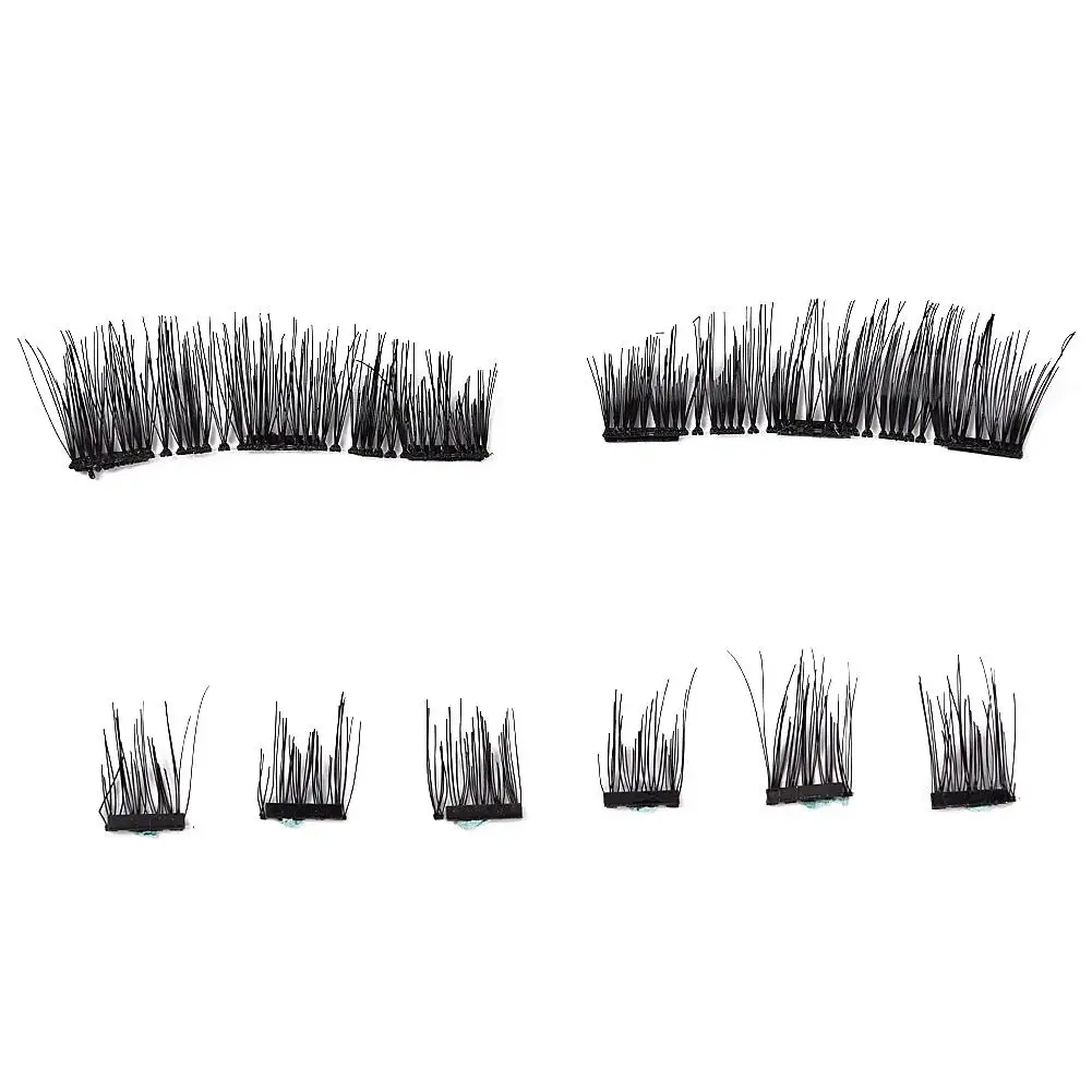 Набор Натуральных 3D Магнитных ресниц ручной работы без клея следов Накладные