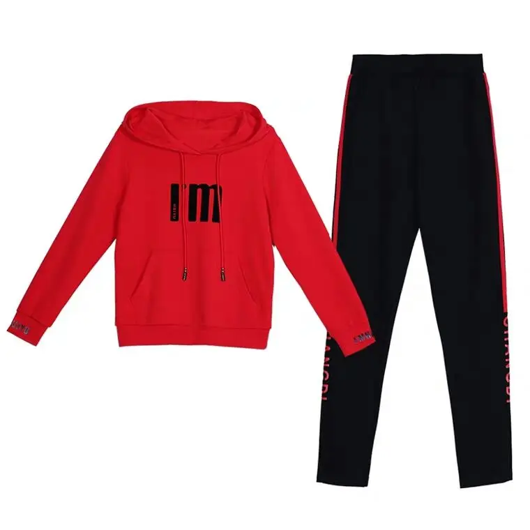 

Sports Outfits women spring and autumn 2021 new casual fashion Korean wind hooded large size vests sportswear two-piece fashion