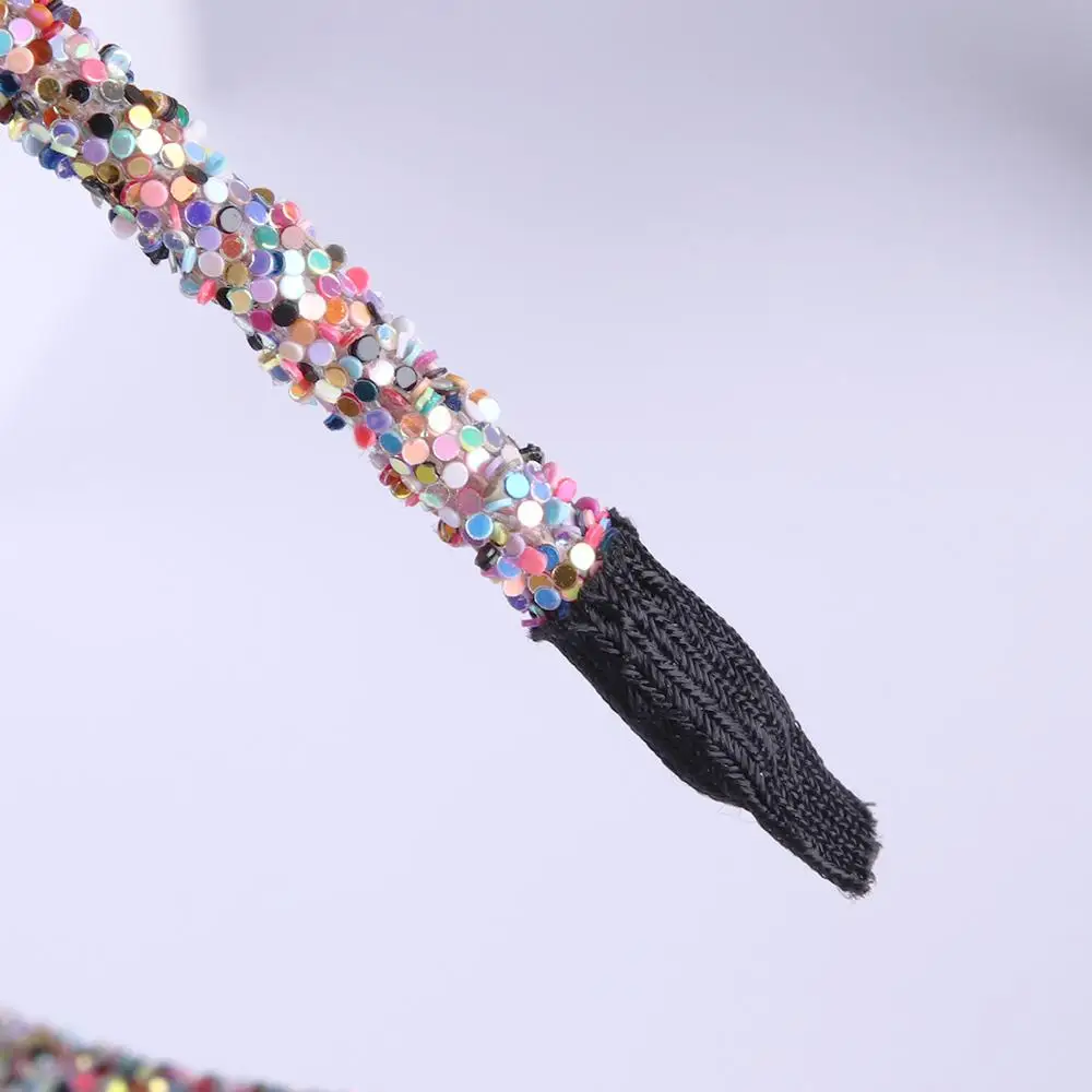 

Fashion Handmade DIY Green Onion Powder Sequin Headband Children Shiny Hairband Headgear Hair Accessories