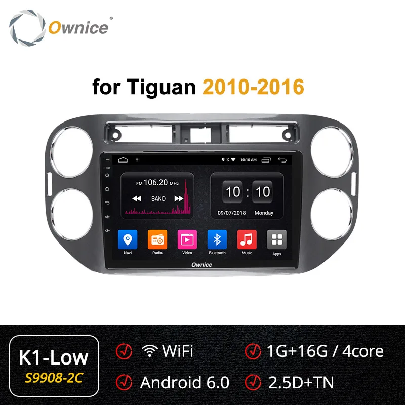 S9908-2 K1 LOW Ownice Автомобильный плеер gps Navi k3 k5 k6 для VW tiguan 2010 2011 2012 2013 Android 9,0 8Core 4G DSP 360 панорама SPDIF - Цвет: S9908-2 K1 LOW