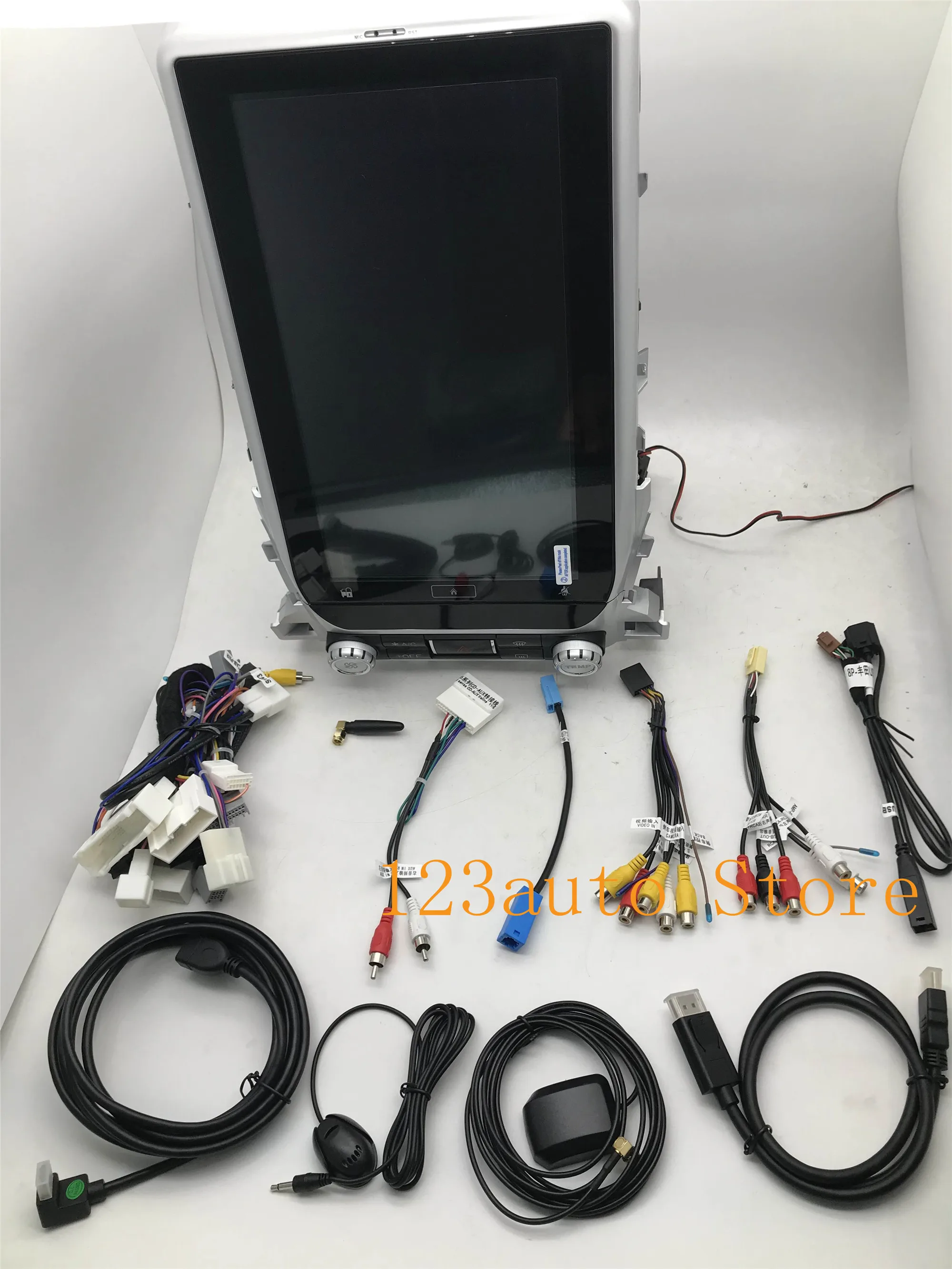 Автомобильный DVD проигрыватель 13 6 дюймов в стиле Tesla Android 9 0 с GPS навигацией для Toyota
