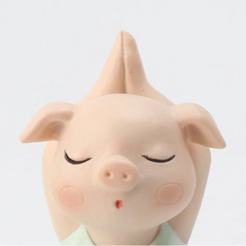 Симпатичные украшения для дома в виде свиньи йоги настольные спальни гостиной из