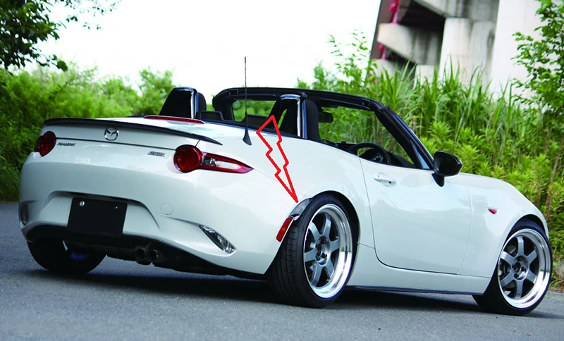 Автомобильные аксессуары для Mazda MX5 Miata ND RF углеродное волокно GV стиль задний