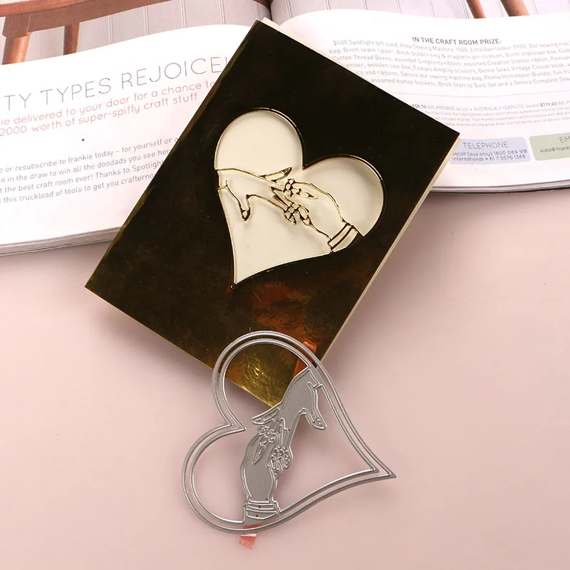 DUOFEN металлические режущие штампы обручальное кольцо любовь брак помолвка