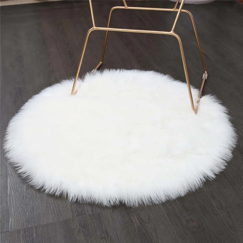 Chair Cover Bedroom Mat Artificial Wool Warm Hairy Carpet Seat Textil Fur Area Rugs 30*30CM Soft small Sheepskin Rug |