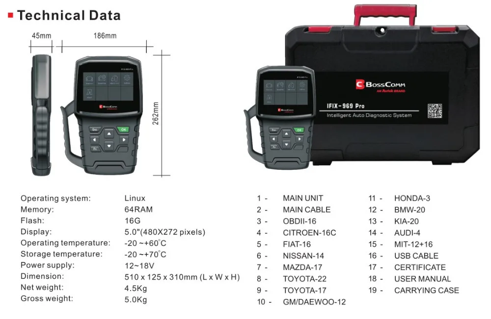 Autek IFIX969 Pro сканер automotiv OBD2 полная система автомобиля диагностический инструмент Подушка безопасности двигателя ABS SRS TPMS DPF масло трансмиссия