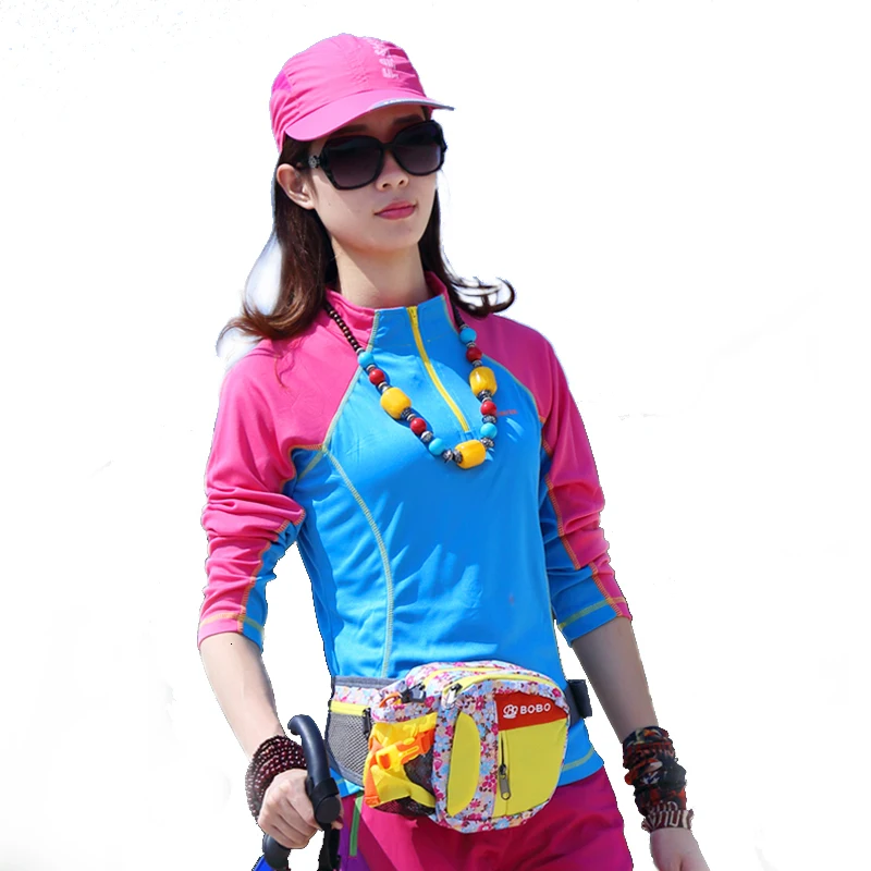 Летняя женская футболка для активного отдыха кемпинга походов быстросохнущая