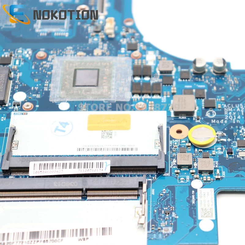 nokotion laptop motherboard for lenovo g50 g50 45 a8 6410 cpu aclu5 aulu6 nm a281 rev1 0 ddr3 main board full tested free global shipping