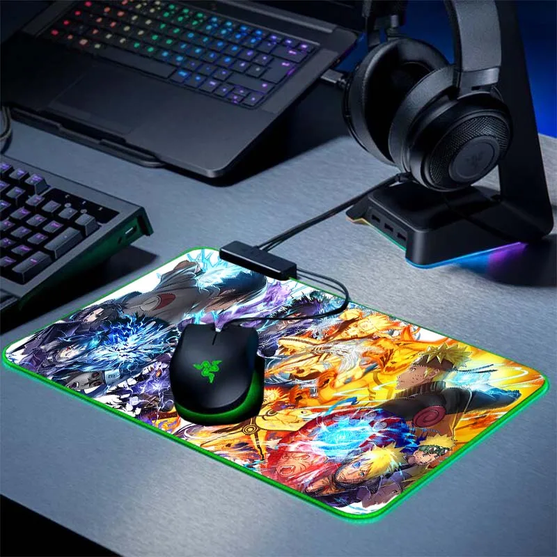 Mairuige аниме мультфильмов RGB игровая Мышь пусковая площадка компьютерная коврик с