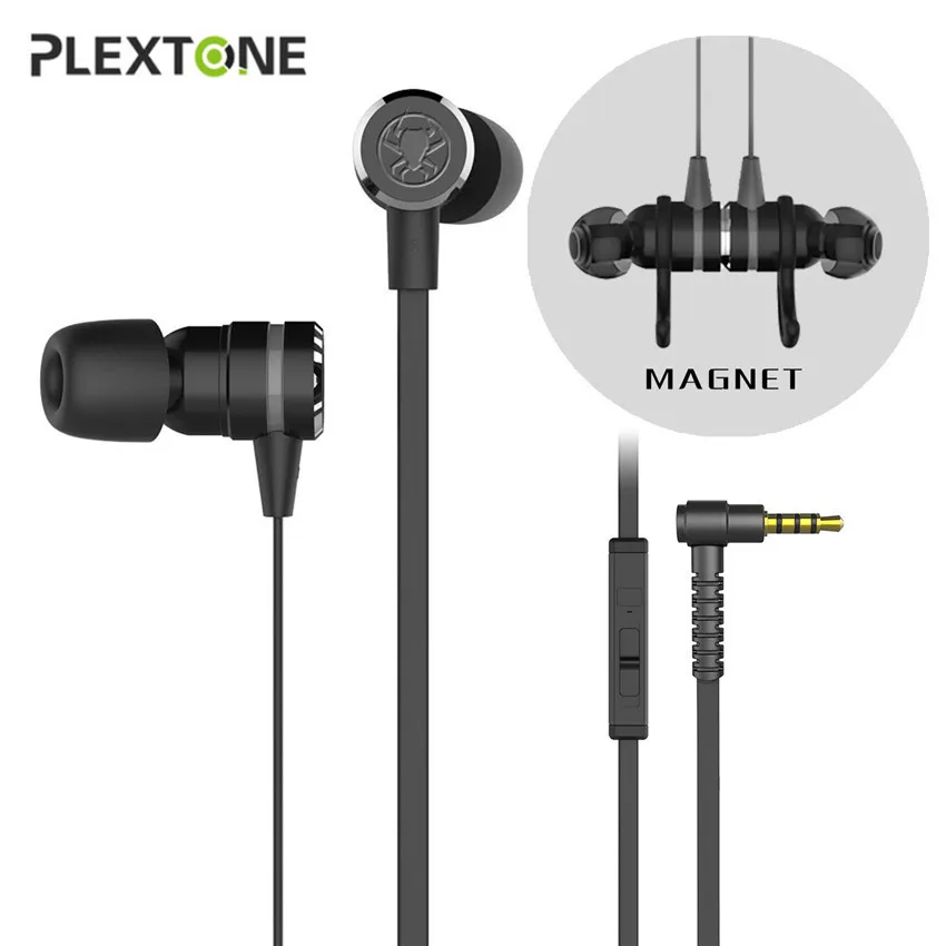 Наушники вкладыши Plextone G20 игровая гарнитура Металлические Магнитные