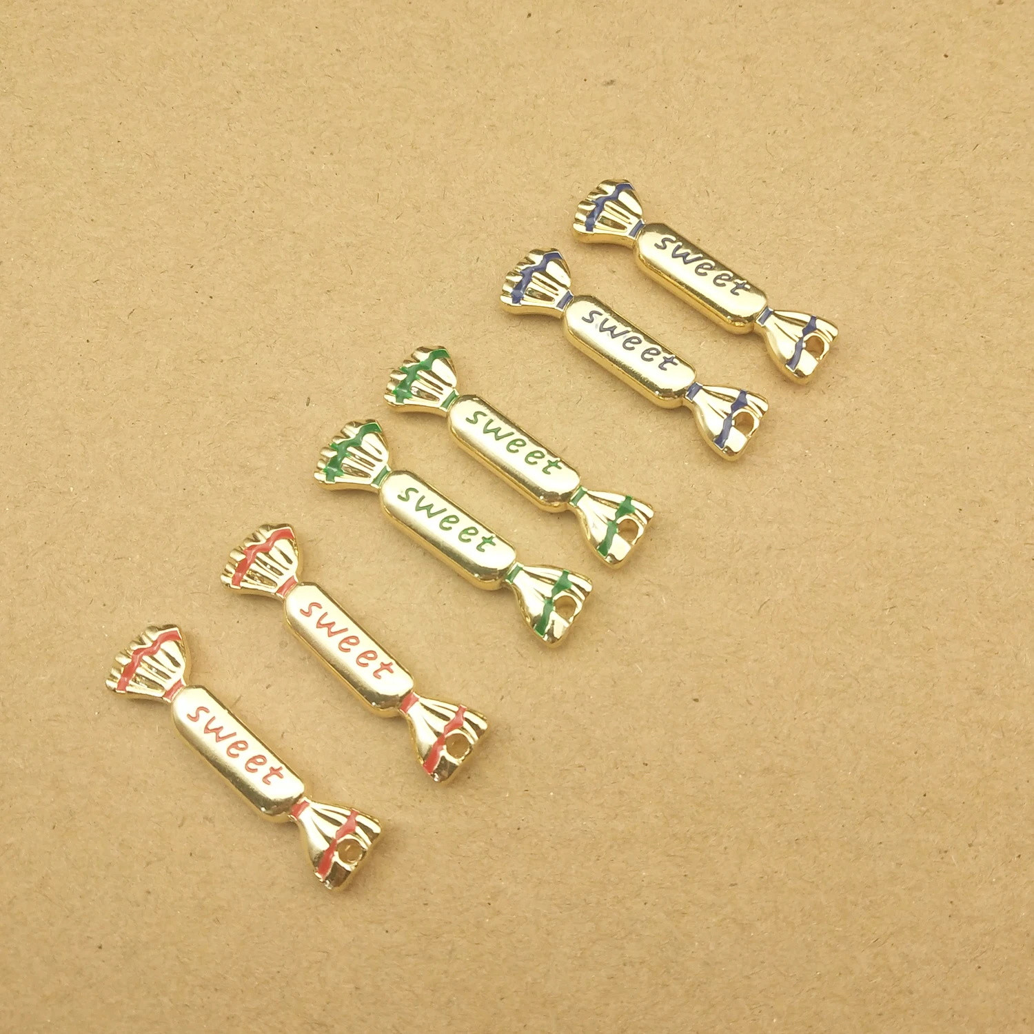 

10pcs 8x35mm enamel candy charm for jewelry making and crafting fashion earring pendant necklace and bracelet charms
