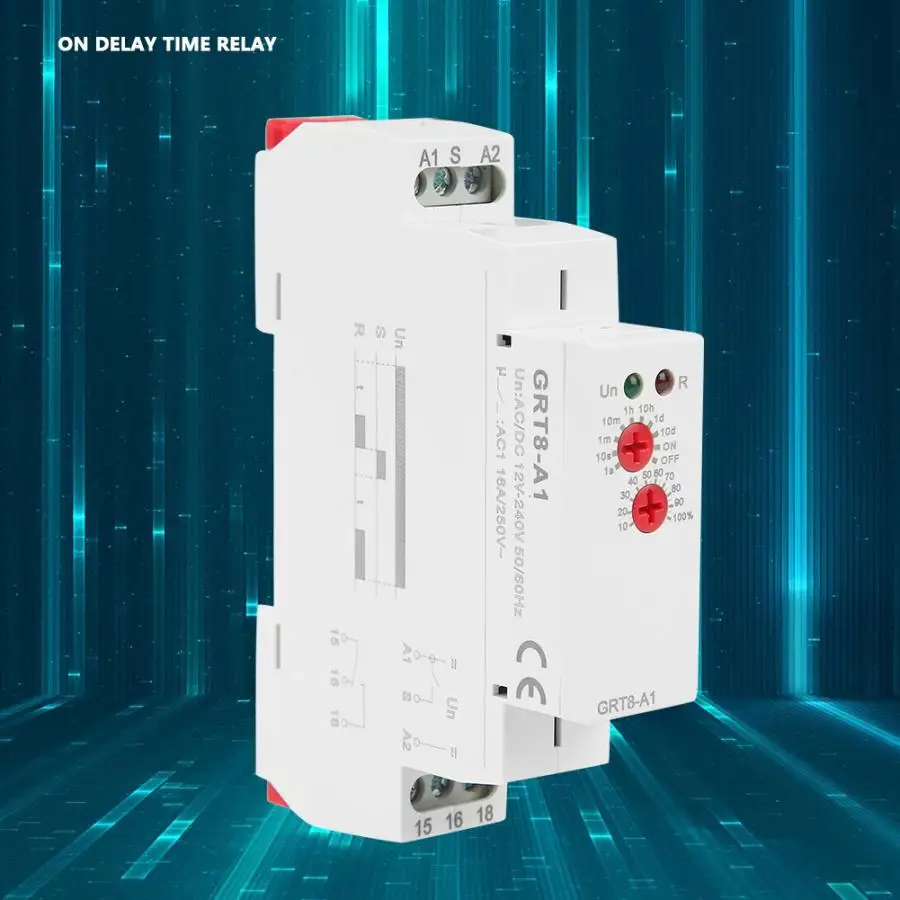 Ethernet реле GRT8-A1 задержки по времени 12V-240V таймера din-рейка Тип на время |