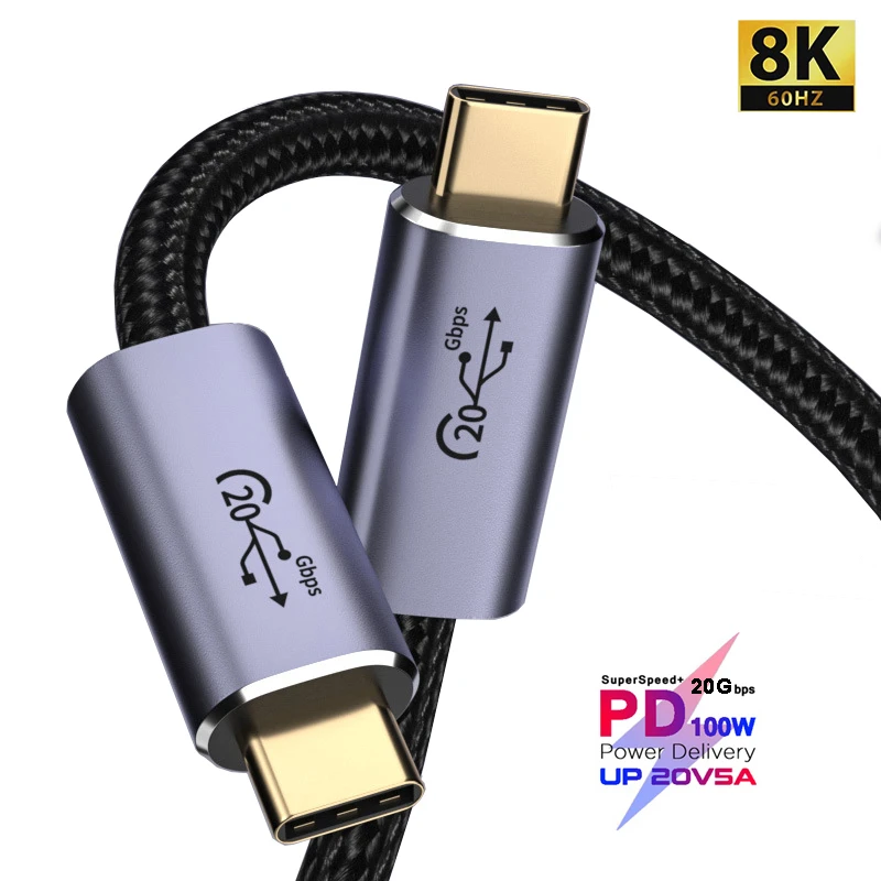 USB-кабель 100 Вт 20 Гбит/с совместимый с Thunderbolt 4 3 | Мобильные телефоны и аксессуары
