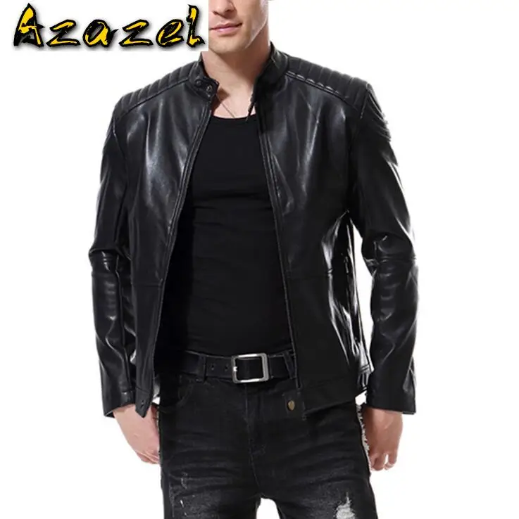 New Brand Men's PU Leather Jacket For Men Fashion Outerwear Male motorcycle Jacket Masculino Casual Coat M leather Clothing