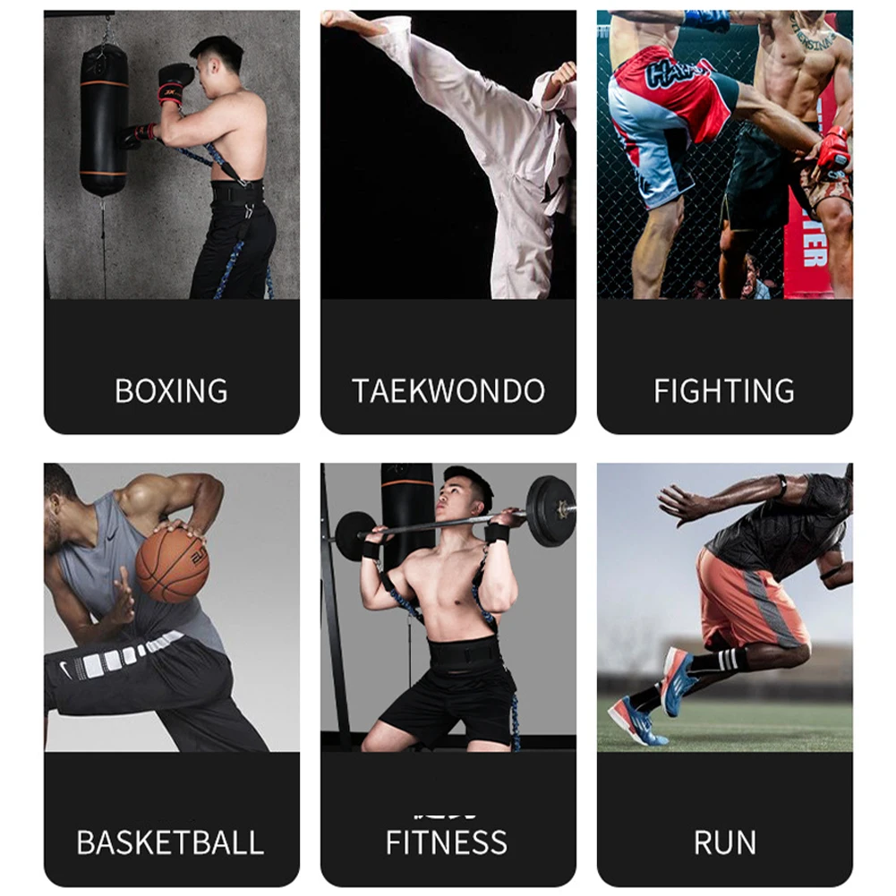 

Boxing Resistance Bands Set Exercises Leg Waist and Arm Adjustable Waist Belt Ankle Cuff for Boxing MMA Home Gym High Recommend