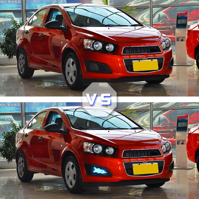 1 Set Car LED DRL Light Daytime Running Daylight With Turn Signal Lamp For Chevrolet Chevy AVEO Sonic 2011 2012 2013 |