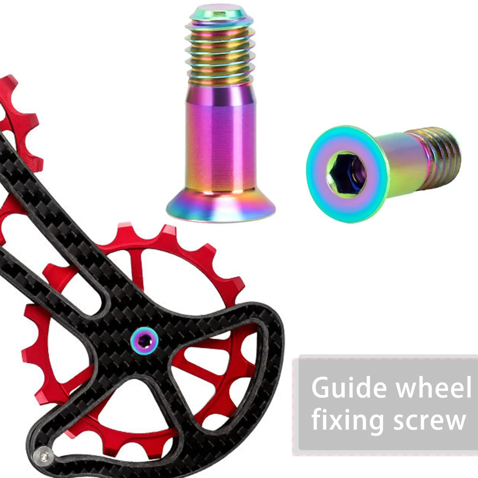 2 шт. M5 * 14 мм Титан из алюминиевого сплава для велосипеда задний переключатель