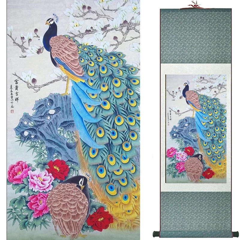 

Birds and flower Art Painting Home Office Decoration Chinese scroll painting birds painting 19081735
