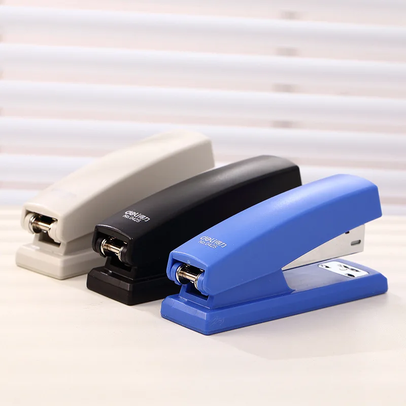 

2 Pieces/Lot Stapler Office Accessories Stationery Easy Manual Operation Blue Black EO