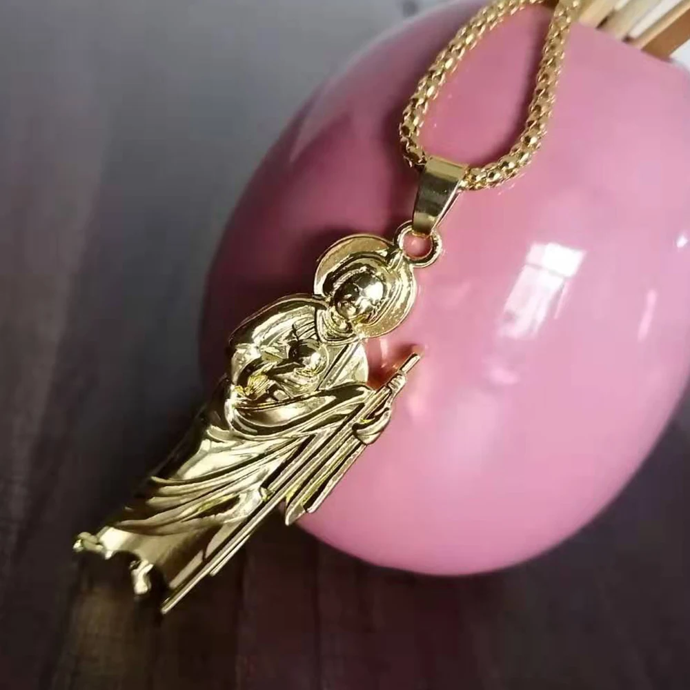Ожерелье с кулоном Karopel Jesus Golden Virgin Mary модное ожерелье в стиле хип-хоп со льдом для