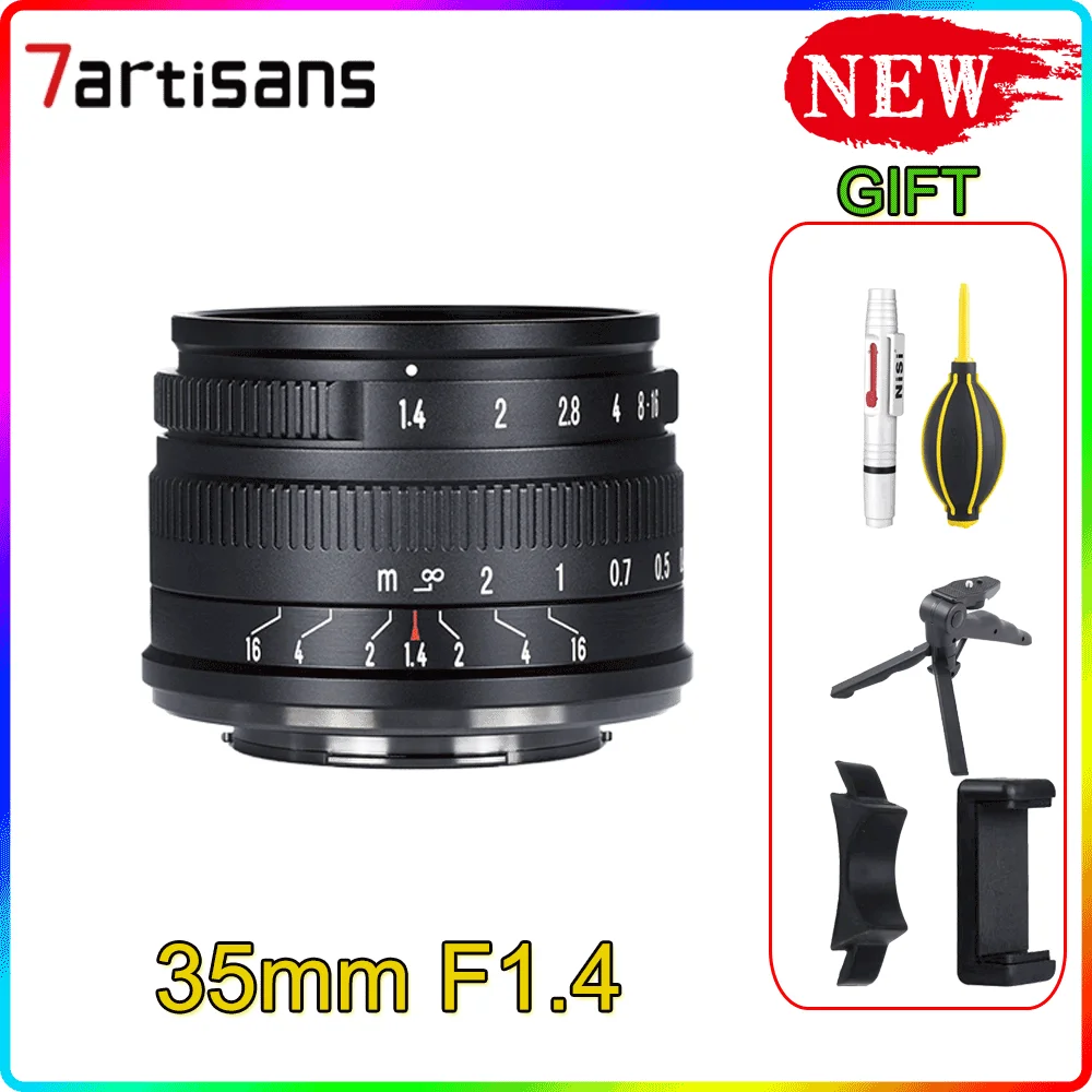 

7artisans 35mm F1.4 APS-C Manual Focus Cameras Lens For Sony E Fujifilm Fuji X Nikon Z M4/3 Leica L SIGMA Canon EF-M EOSM Lens