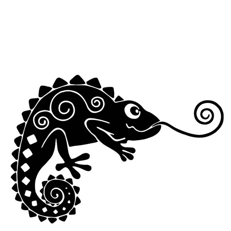 

17.3CM*12CM Chameleon Cartoon Creative Car Sticker Car Door Decor Vinyl Decal Pattern