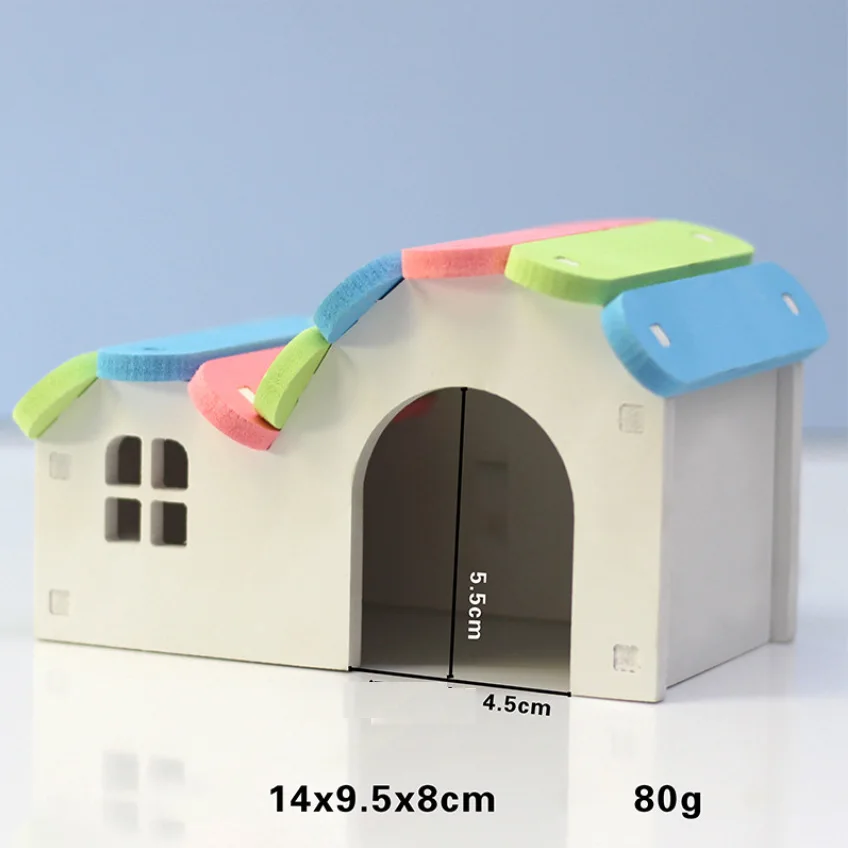 small pet house small animal sleeping nest hamster guinea pig hidden rainbow house wood plastic assembly golden bear supplies free global shipping