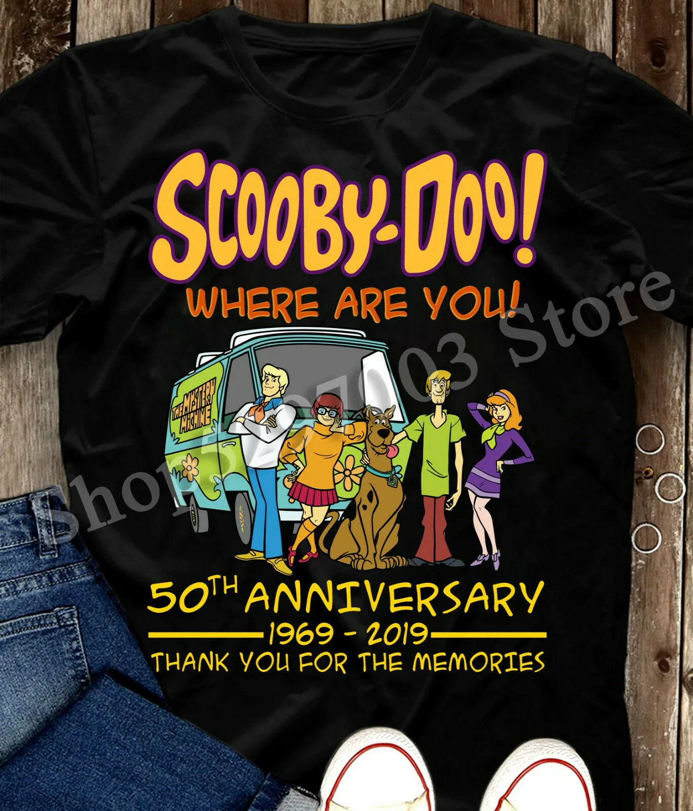 Футболка с рисунком Скуби Ду где вы 50-летняя годовщина верхняя одежда футболка |