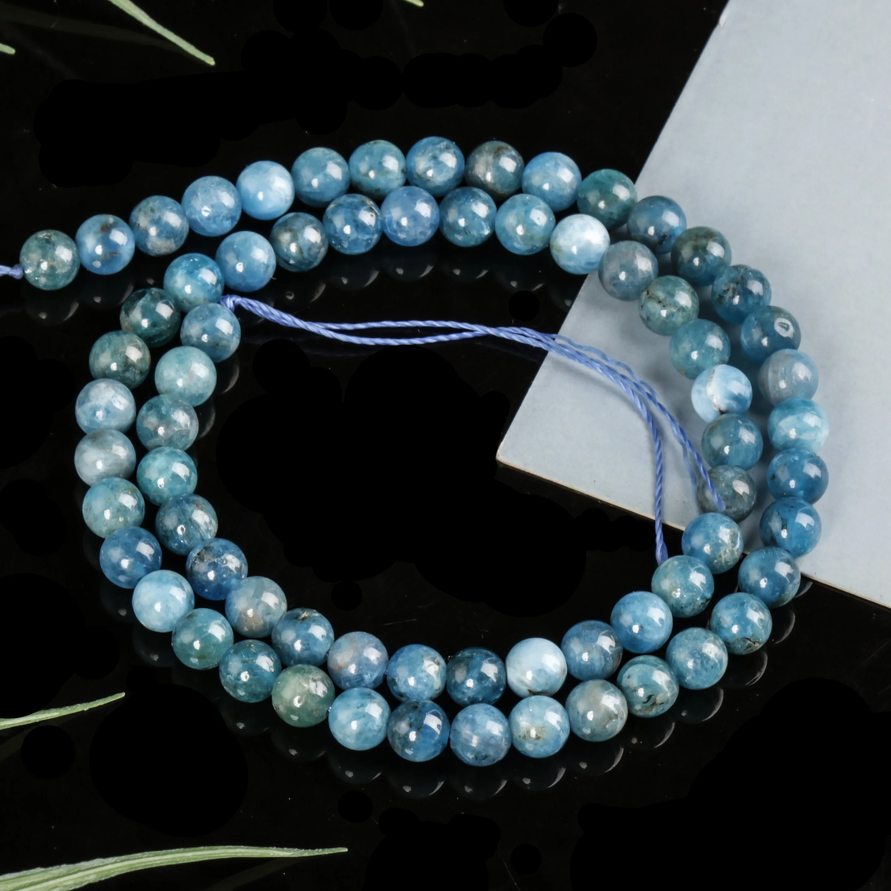 

Natural jewelry apatite Loose beads 4 / 6 / 8 / 10 / 12mm suitable for jewelry making DIY Bracelet Necklace