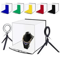 puluz 30cm folding lightbox tabletop shooting softbox mini photo studio with ring light soft box for product photography