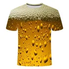 Футболки с рисунком пива, покера, топы, футболки, мужские, летняя одежда, уличная одежда, мужские футболки
