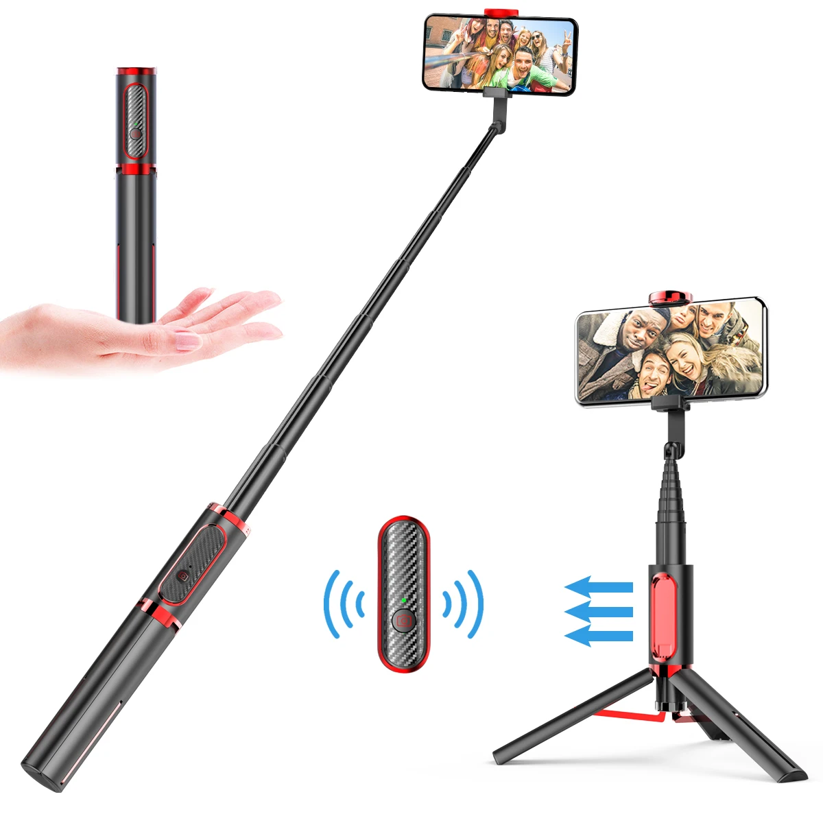 

Монопод для селфи, алюминиевый, с пультом дистанционного управления