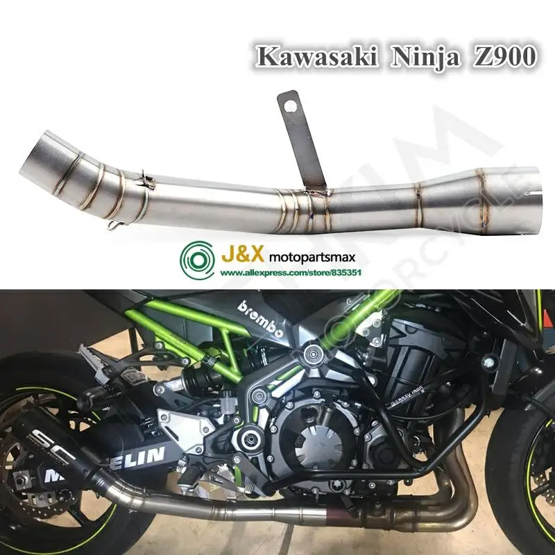 Выхлопная труба Z900 среднее звено без застежки глушитель выхлопной трубы для