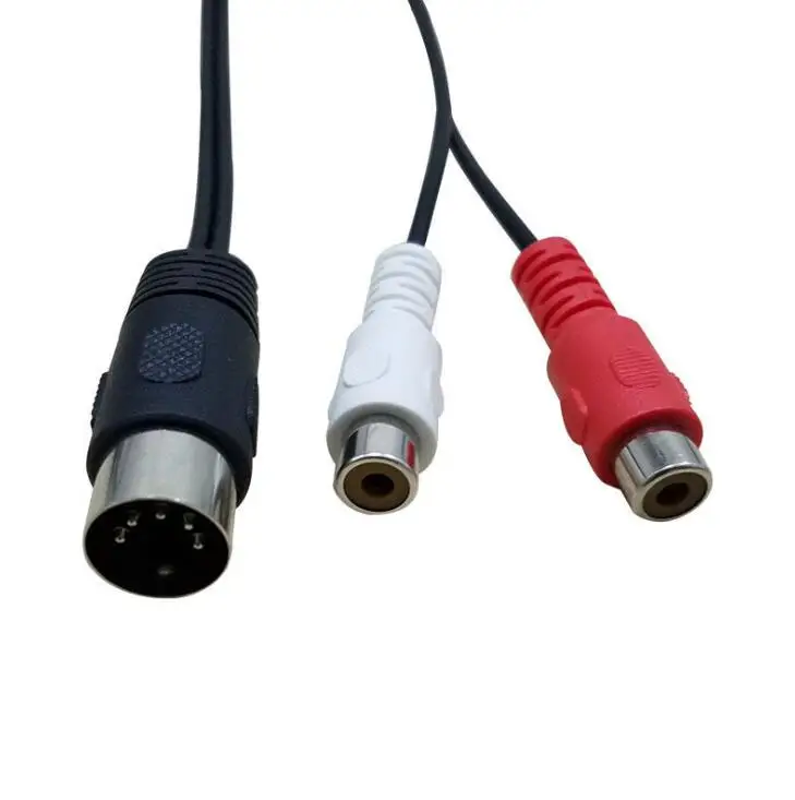 MIDI DIN 5P Male to 2 RCA Phono Female Socket Jack MF аудио кабель 0 5 м | Компьютеры и офис