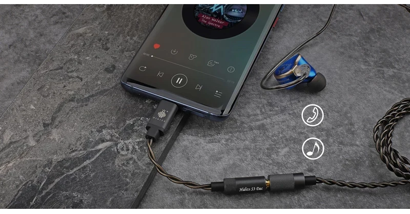 HIDIZS S3(Sonata III) HiFi аудио тип-c DAC кабель конвертер USB DAC до 3,5 мм усилитель для наушников адаптер для Android телефона ПК