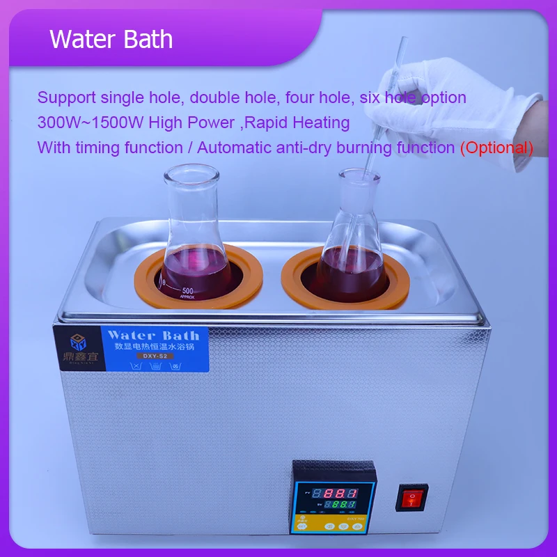 

DXY Stainless Steel Water Bath Heating Thermostatic Devices Has Timing Function / Anti Dry Burning Function Digital Display