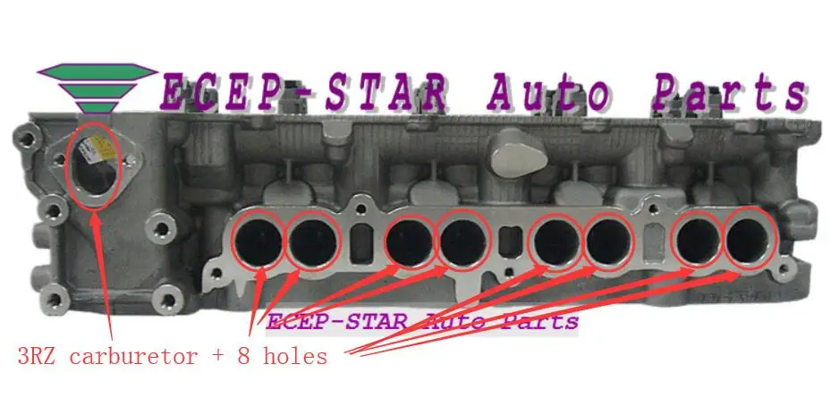 3RZ carburetor 8 hol 3RZ-FE 3RZ головки цилиндров в полной сборке для TOYOTA Tacoma Coaster Prado 2.7L 11101-79087 11101-79266 11101-79276 1110179087 - Цвет: 3RZ carburetor 8 hol