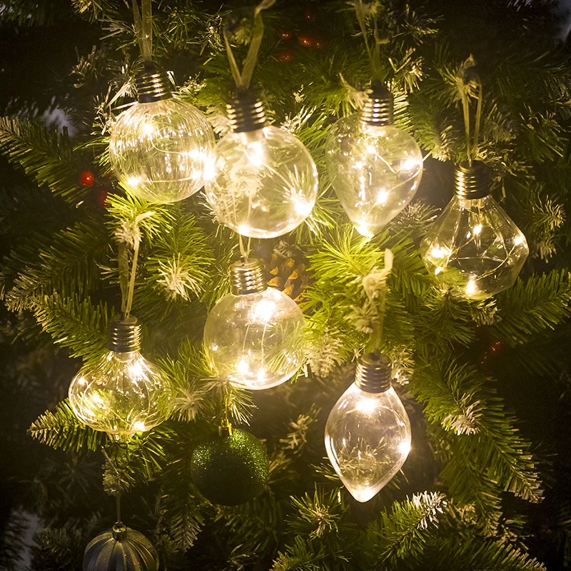 

Christmas Ball Artificial Clear Plastic Bulb Pendants Xmas Tree Hanging Pendant Ornament Holiday Party Decoration.