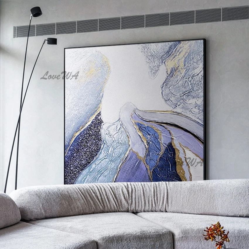 

High Quality Texture Abstract Gold Foil Oil Painting Hot Selling Wall Hanging Canvas Art Unframed Large Living Room Picture