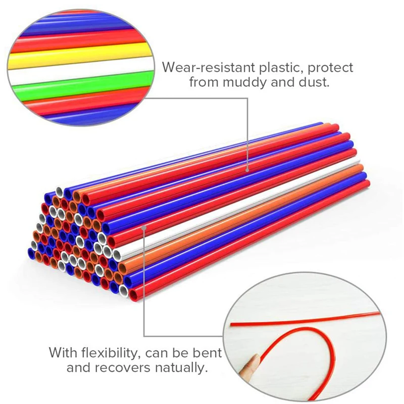 

Motorcycle Wheel Rim Spoke Protective Cover Motorbike Spoked Protector Sleeve Motocross Spokes Cap Dirt Bike Moto Rims Tube Pads