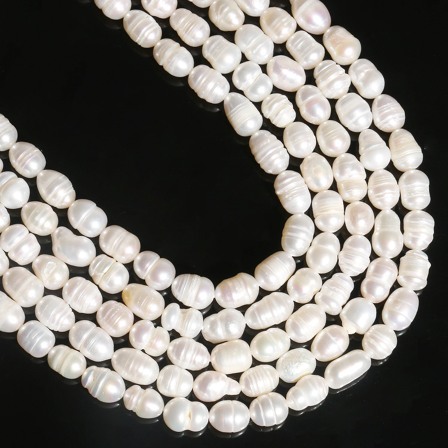 

Natural Freshwater White Pearl Beads High Quality Rice Shape Loose Beads for Jewelry Making DIY Necklace Bracelet Hairpin 4-8mm