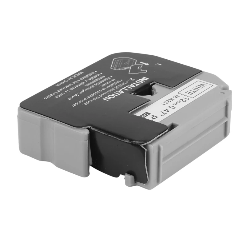 

4 шт./упаковка, сменная лента для этикеток Brother P-Touch M M231 MK231 Φ, 12 мм (0,47 дюйма), черный на белом