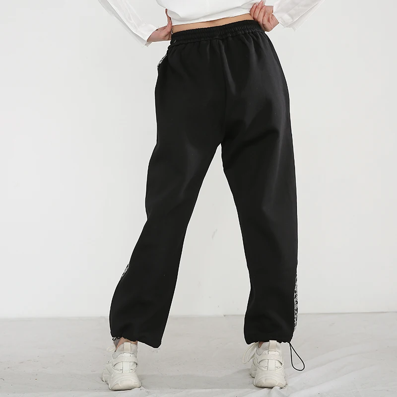 

[EAM] High Elastic Waist Leopard Long Wide Leg Trousers New Loose Fit Pants Women Fashion Tide Spring Autumn 2021 1DD168901