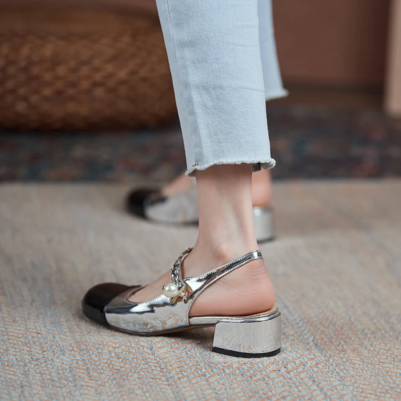 2021 новые женские туфли мэри джейн Туфли на высоком каблуке с ремешком пятке